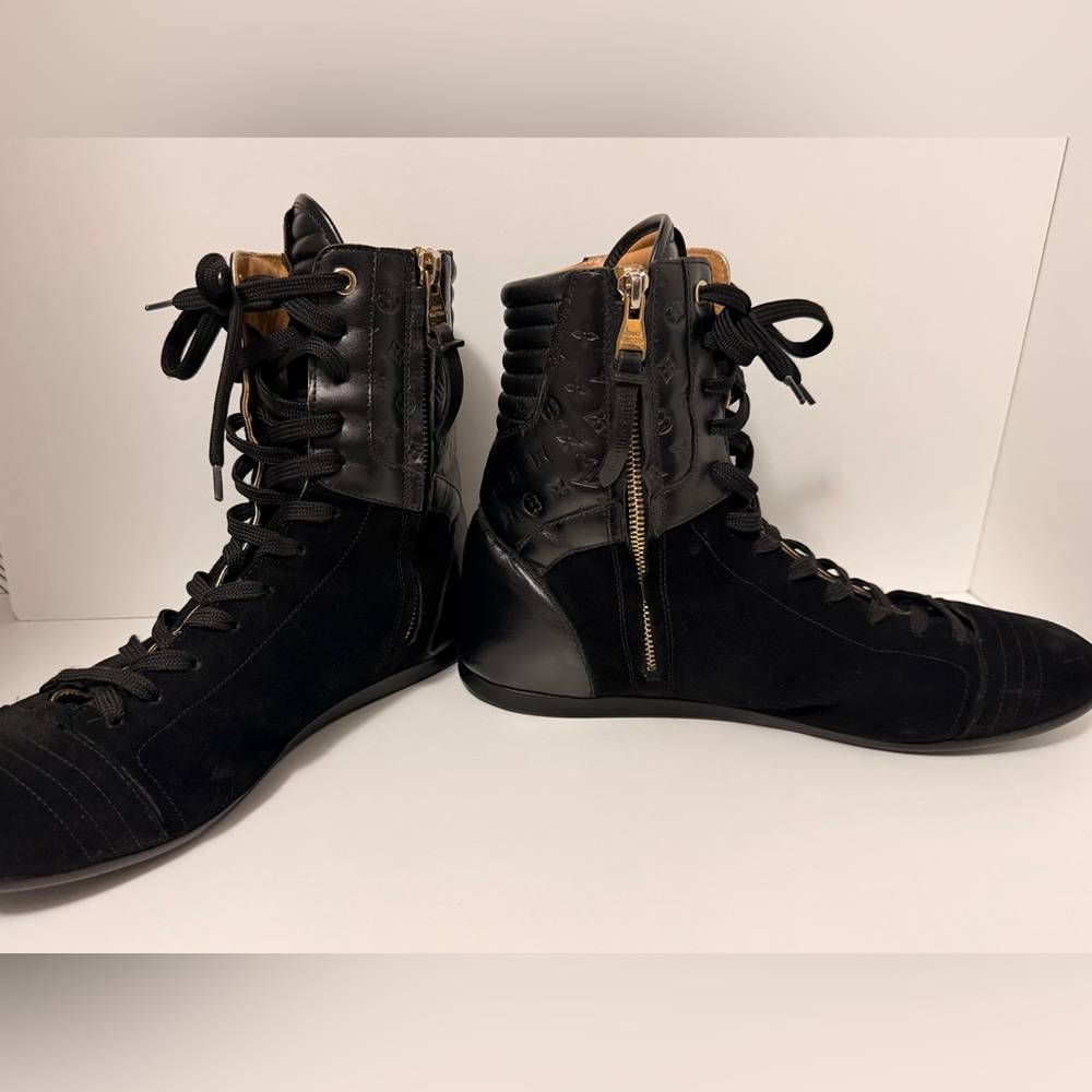 Authentic Louis Vuitton Beverly Hills Sneaker Boot Black Empreinte Size 40 - Picture 4 of 16